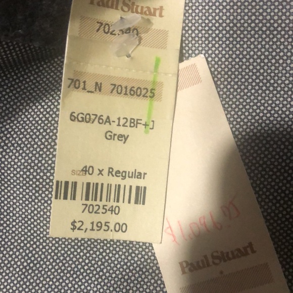 Paul Stuart Gray 100% wool birdseye suit - Picture 6 of 8